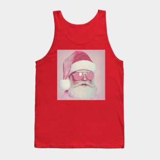 Retro vintage pink Santa Claus Tank Top